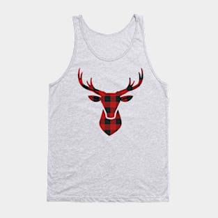 Red Check Reindeer Tank Top